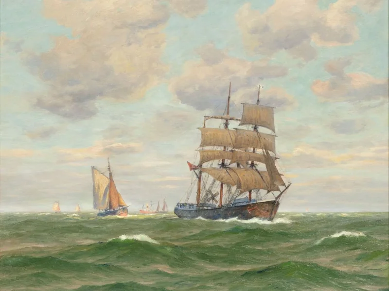 1867-Richard Hünten - Nell'estuario dell'Elba